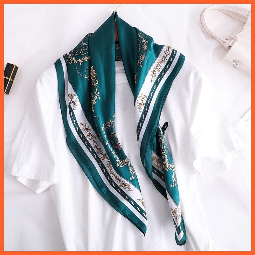 whatagift.com.au Women Scarf Fashion Silk Satin Hair Scarf Women Handkerchief Printed Square Head Bandana