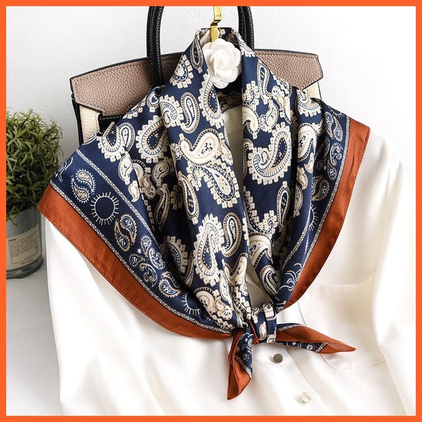 whatagift.com.au Women Scarf Fashion Silk Satin Hair Scarf Women Handkerchief Printed Square Head Bandana