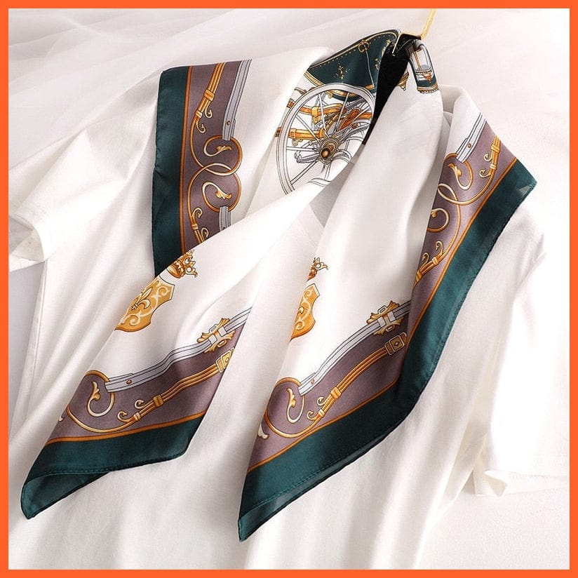 whatagift.com.au Women Scarf Fashion Silk Satin Hair Scarf Women Handkerchief Printed Square Head Bandana