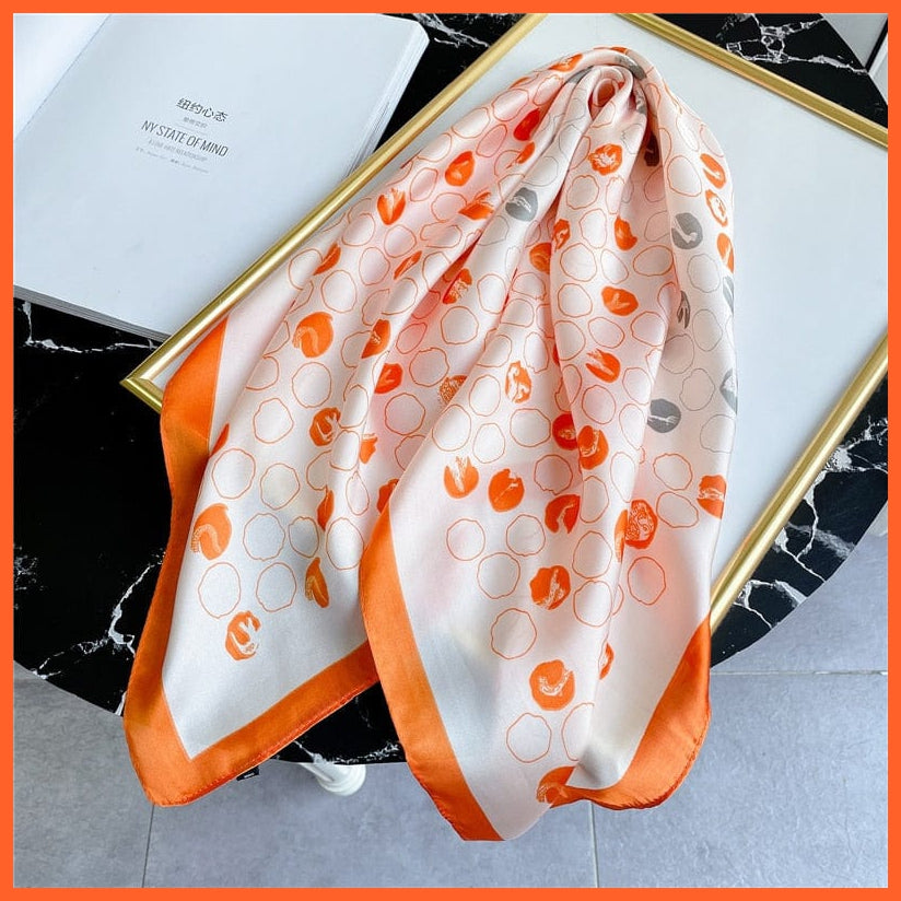 whatagift.com.au Women Scarf FJ339-2 / 70X70CM New Silk Scarf square fashion printed small handkerchief bandana hair band hijabs