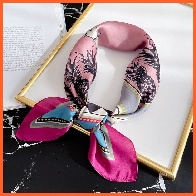 whatagift.com.au Women Scarf FJ342-2 / 70X70CM New Silk Scarf square fashion printed small handkerchief bandana hair band hijabs