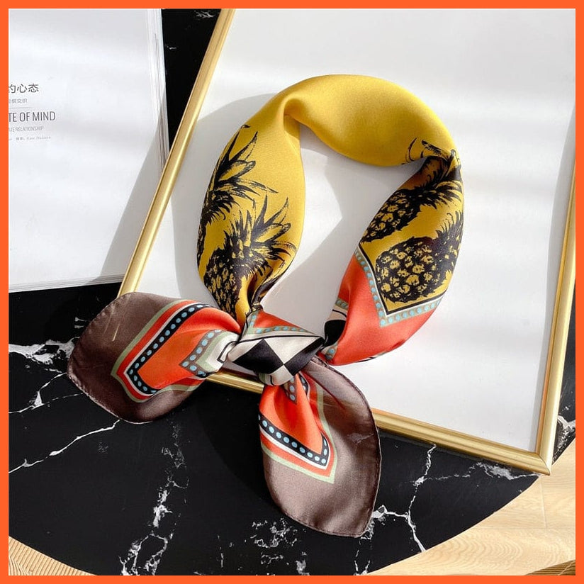 whatagift.com.au Women Scarf FJ342-4 / 70X70CM New Silk Scarf square fashion printed small handkerchief bandana hair band hijabs