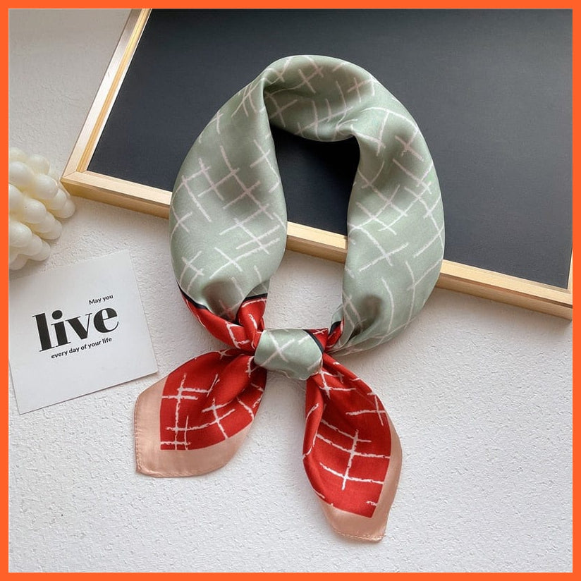 whatagift.com.au Women Scarf FJ468-1 / 70X70CM New Silk Scarf square fashion printed small handkerchief bandana hair band hijabs
