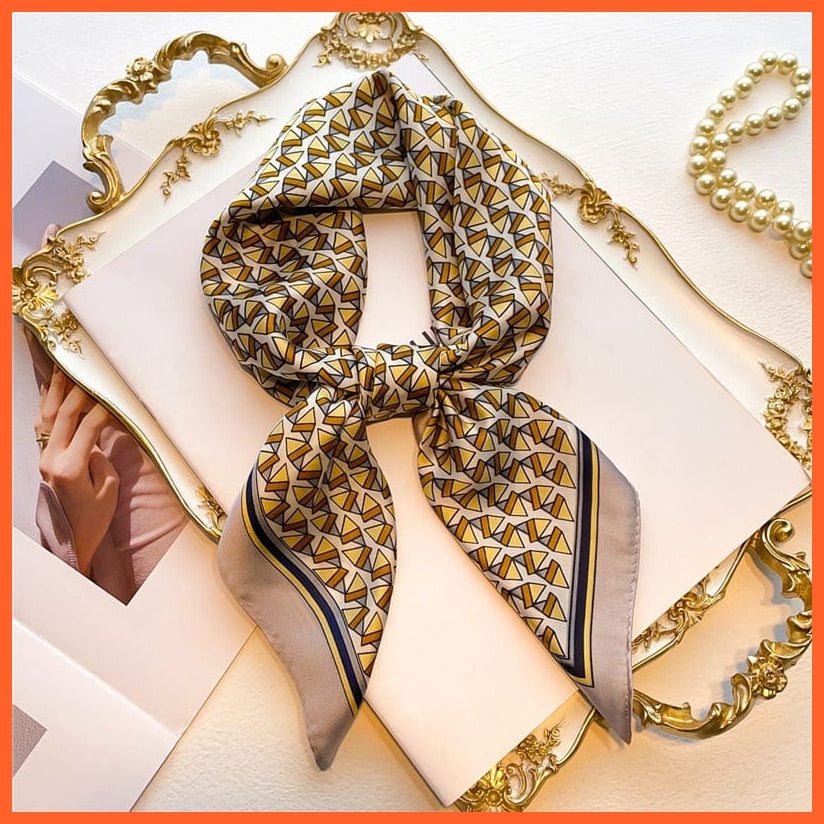 whatagift.com.au Women Scarf FJ567-2 / 70X70CM New Silk Scarf square fashion printed small handkerchief bandana hair band hijabs