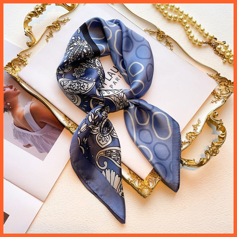 whatagift.com.au Women Scarf FJ570-3 / 70X70CM New Silk Scarf square fashion printed small handkerchief bandana hair band hijabs