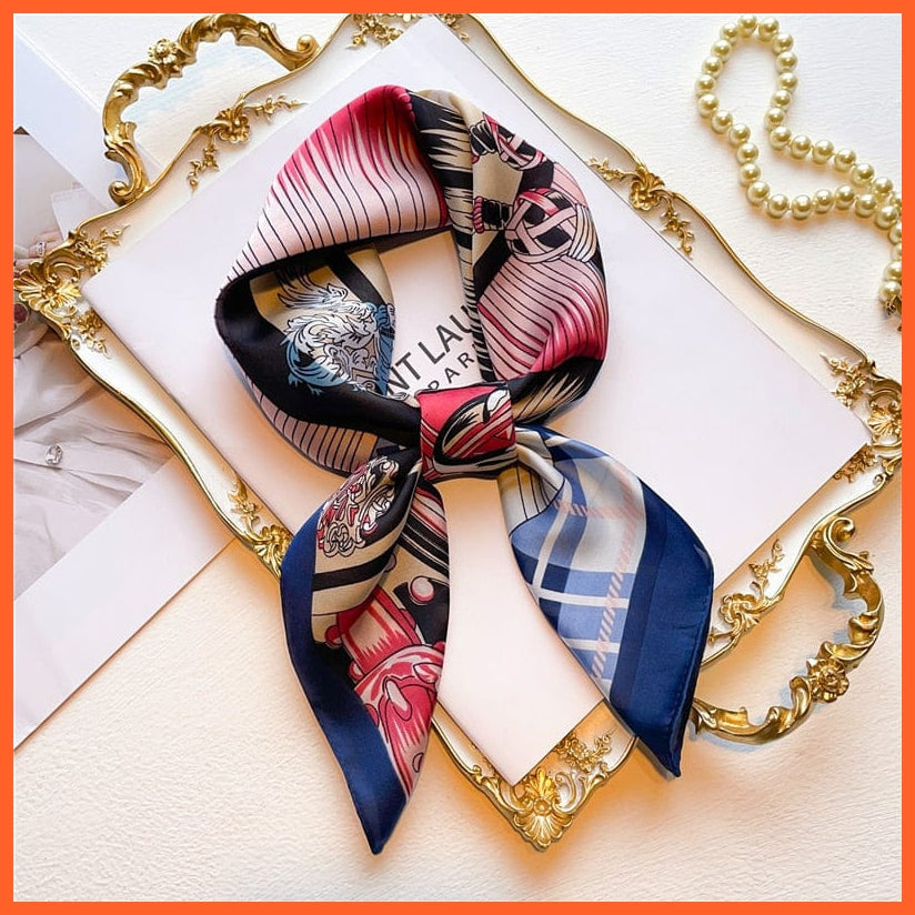 whatagift.com.au Women Scarf FJ572-3 / 70X70CM New Silk Scarf square fashion printed small handkerchief bandana hair band hijabs