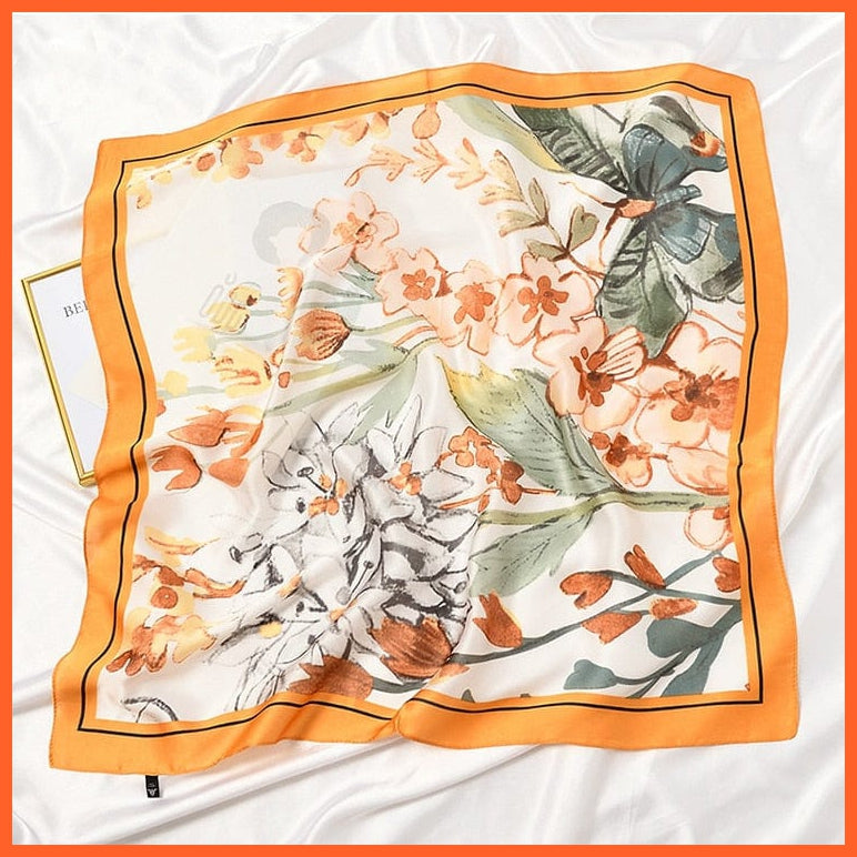 whatagift.com.au Women Scarf Handkerchief Satin Scarf | Women Summer Luxury Leopard Hair Shawl Silk Hijab