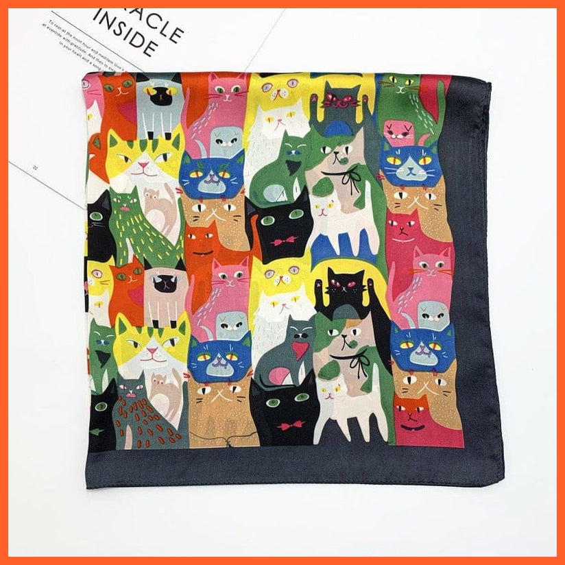 whatagift.com.au Women Scarf Handkerchief Satin Scarf | Women Summer Luxury Leopard Hair Shawl Silk Hijab