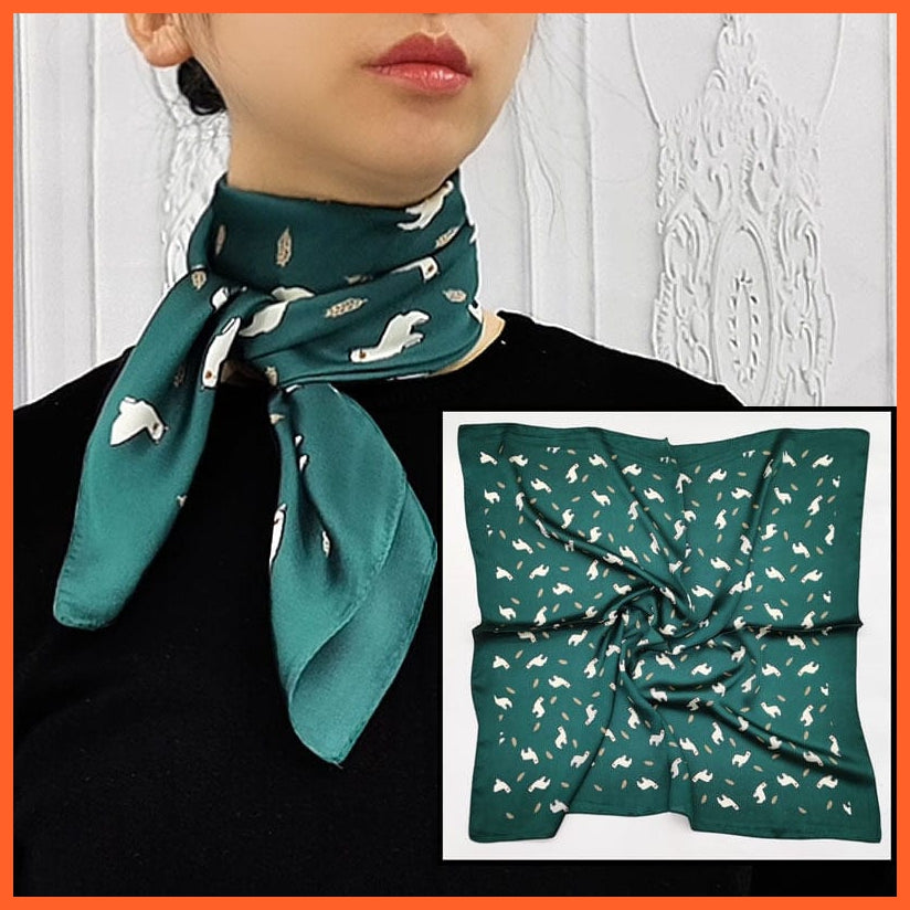 whatagift.com.au Women Scarf Handkerchief Satin Scarf | Women Summer Luxury Leopard Hair Shawl Silk Hijab