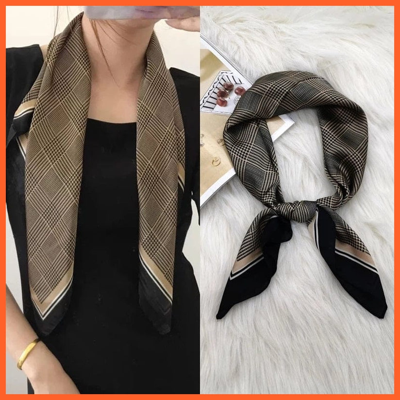 whatagift.com.au Women Scarf Handkerchief Satin Scarf | Women Summer Luxury Leopard Hair Shawl Silk Hijab