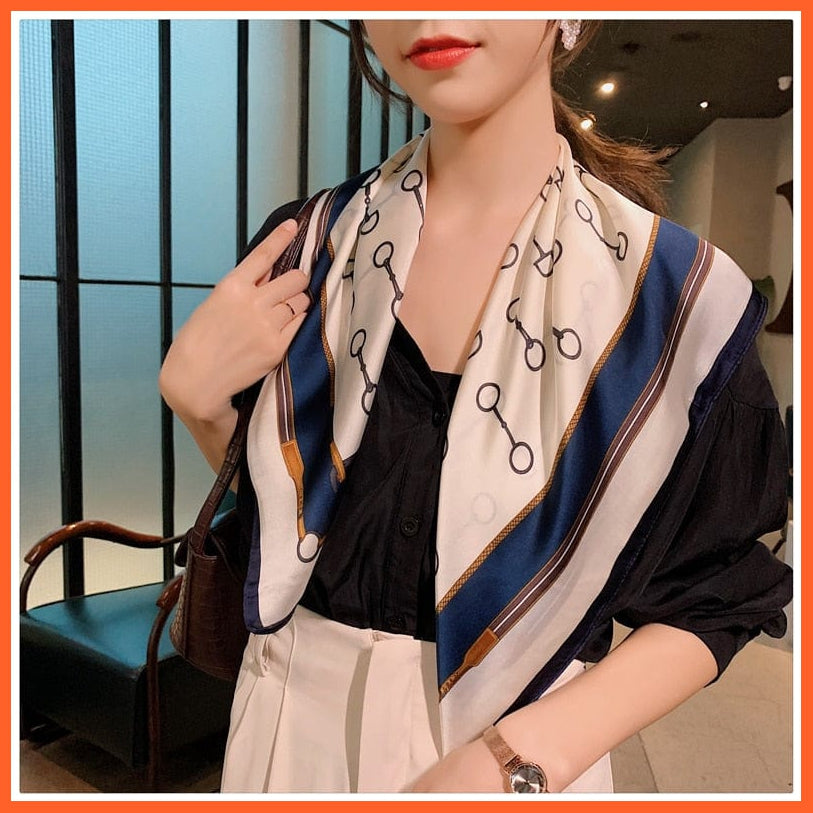 whatagift.com.au Women Scarf Handkerchief Satin Scarf | Women Summer Luxury Leopard Hair Shawl Silk Hijab