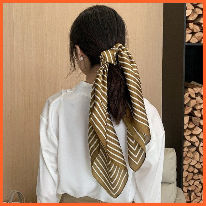 whatagift.com.au Women Scarf Handkerchief Satin Scarf | Women Summer Luxury Leopard Hair Shawl Silk Hijab