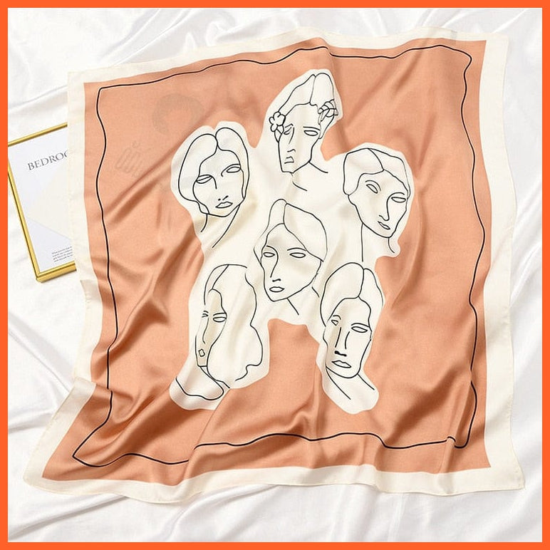 whatagift.com.au Women Scarf Handkerchief Satin Scarf | Women Summer Luxury Leopard Hair Shawl Silk Hijab