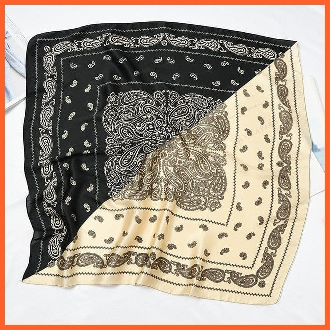whatagift.com.au Women Scarf Handkerchief Satin Scarf | Women Summer Luxury Leopard Hair Shawl Silk Hijab