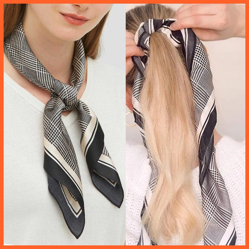whatagift.com.au Women Scarf Handkerchief Satin Scarf | Women Summer Luxury Leopard Hair Shawl Silk Hijab