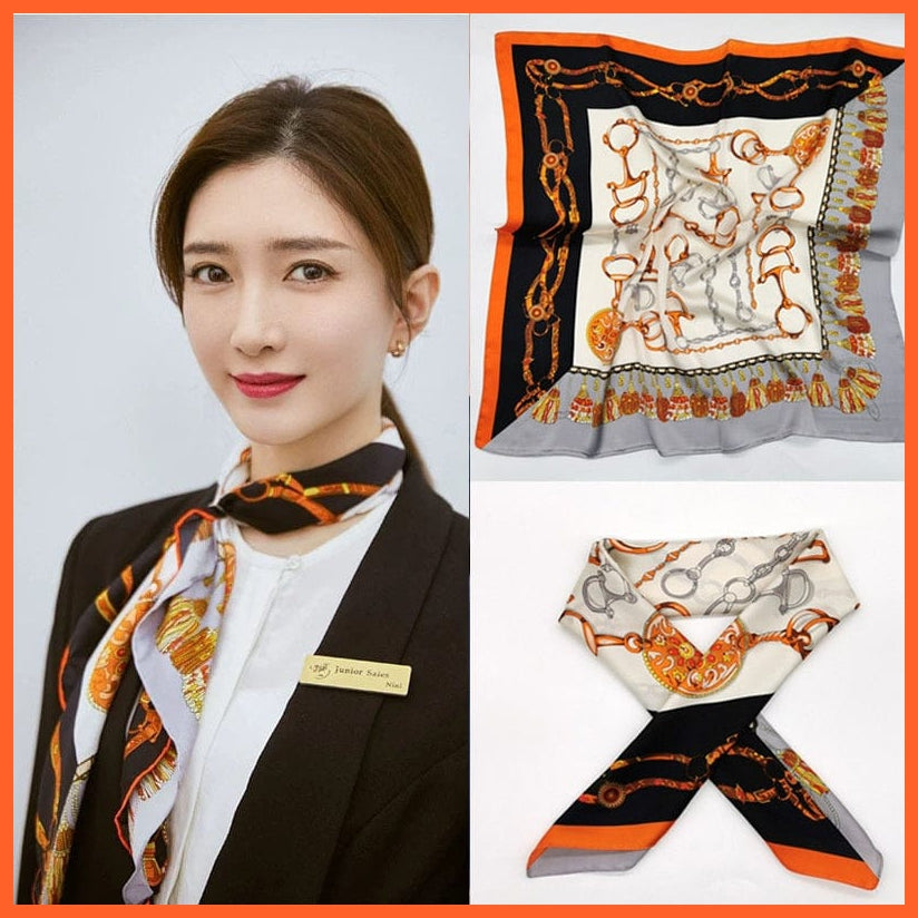 whatagift.com.au Women Scarf Handkerchief Satin Scarf | Women Summer Luxury Leopard Hair Shawl Silk Hijab