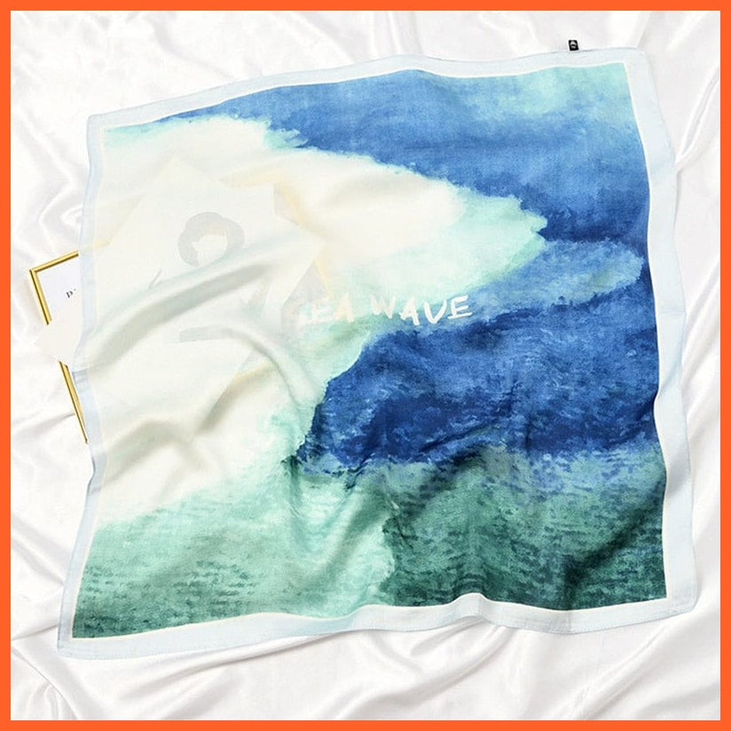 whatagift.com.au Women Scarf Handkerchief Satin Scarf | Women Summer Luxury Leopard Hair Shawl Silk Hijab