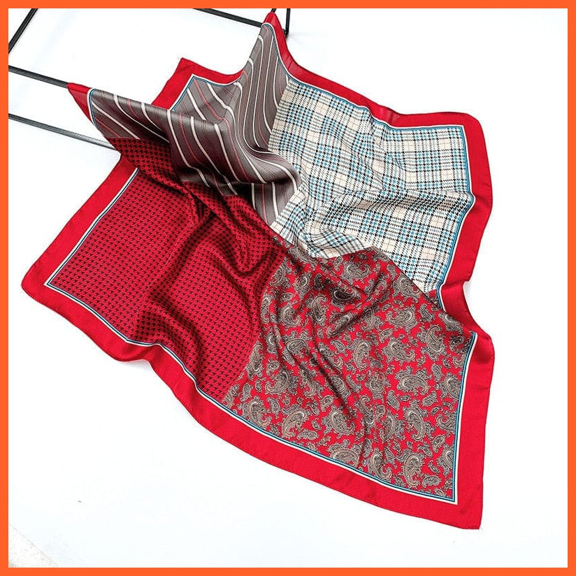 whatagift.com.au Women Scarf Handkerchief Satin Scarf | Women Summer Luxury Leopard Hair Shawl Silk Hijab