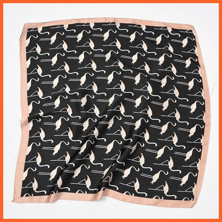 whatagift.com.au Women Scarf Handkerchief Satin Scarf | Women Summer Luxury Leopard Hair Shawl Silk Hijab