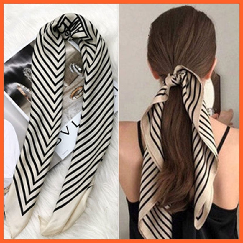 whatagift.com.au Women Scarf Handkerchief Satin Scarf | Women Summer Luxury Leopard Hair Shawl Silk Hijab
