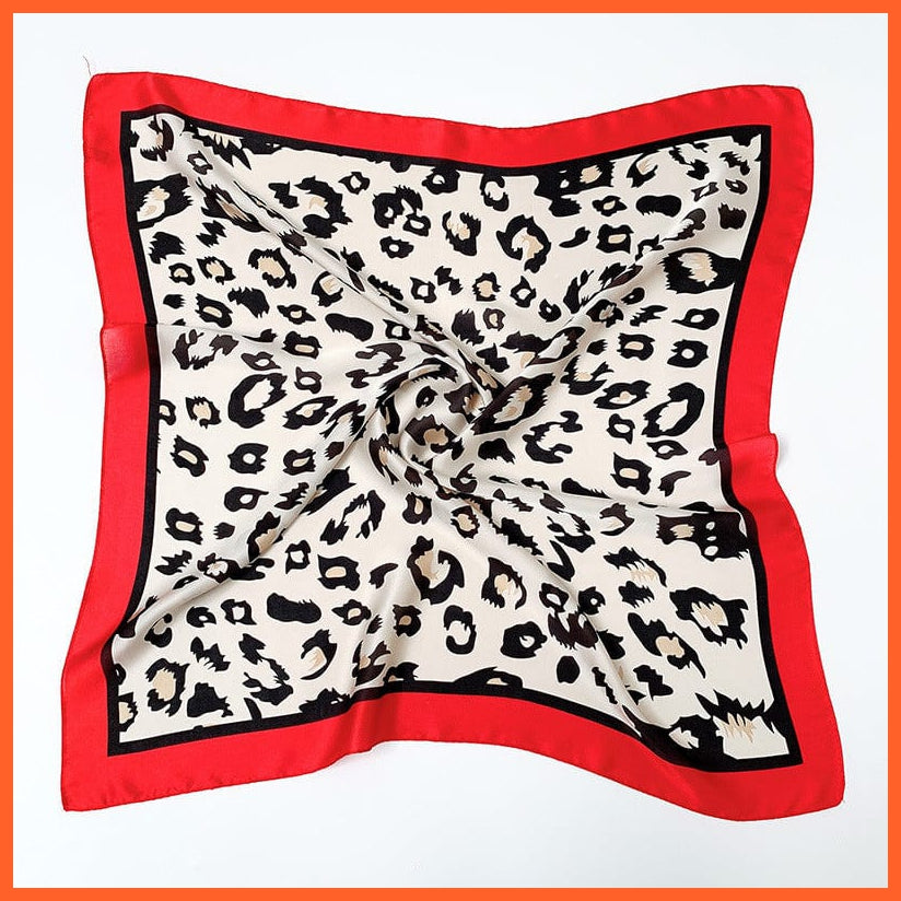 whatagift.com.au Women Scarf Handkerchief Satin Scarf | Women Summer Luxury Leopard Hair Shawl Silk Hijab