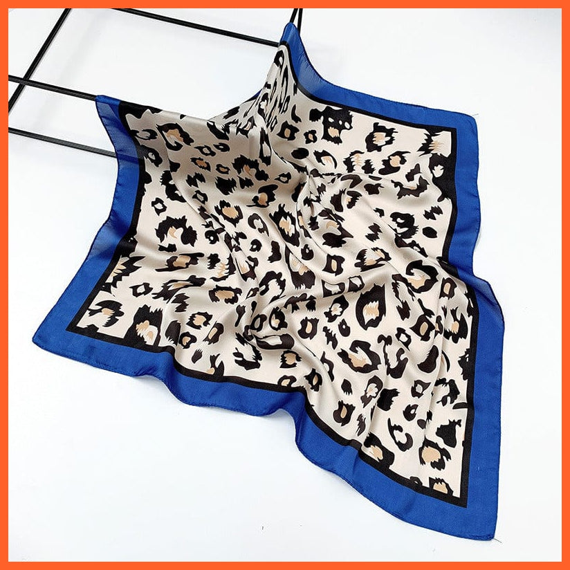 whatagift.com.au Women Scarf Handkerchief Satin Scarf | Women Summer Luxury Leopard Hair Shawl Silk Hijab