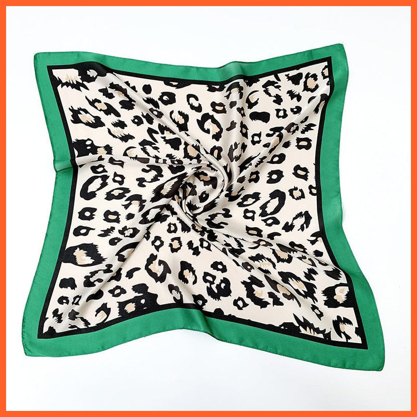 whatagift.com.au Women Scarf Handkerchief Satin Scarf | Women Summer Luxury Leopard Hair Shawl Silk Hijab