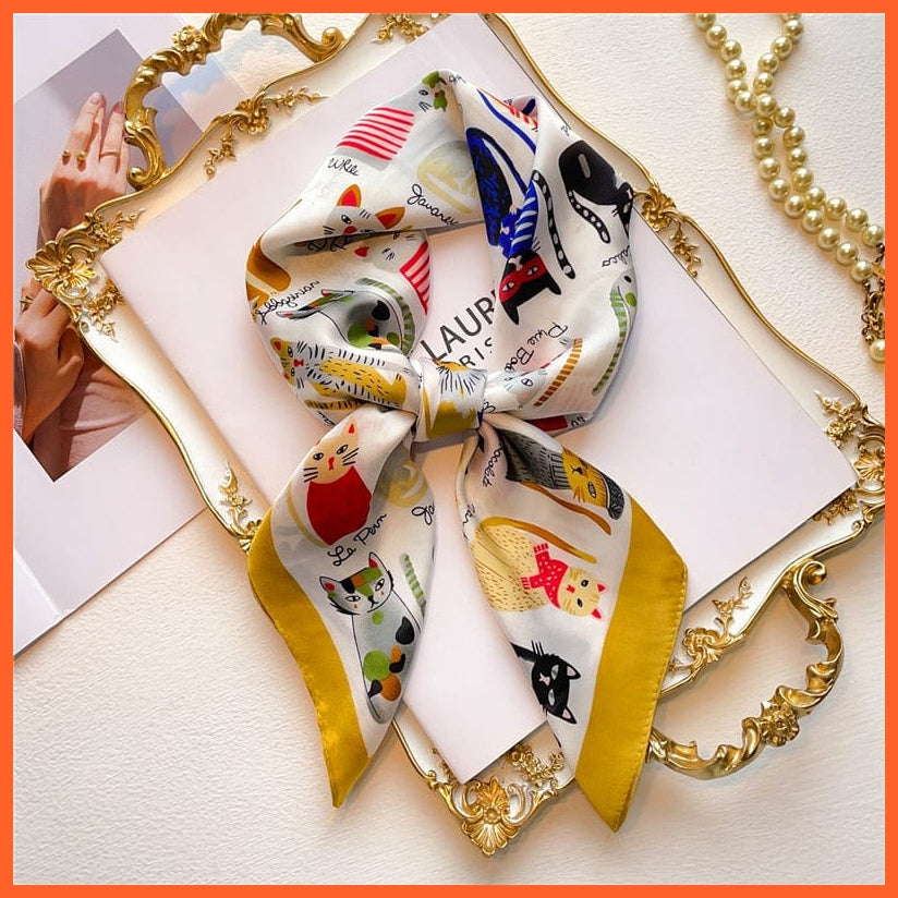 whatagift.com.au Women Scarf New Silk Scarf square fashion printed small handkerchief bandana hair band hijabs