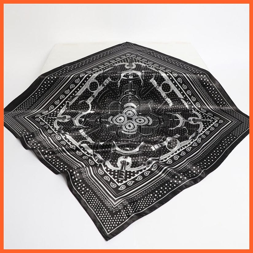 whatagift.com.au Women Scarf Silk Satin Scarf Square Women Neckerchief Shawl Wraps Printed Hijab Elegant Bandana