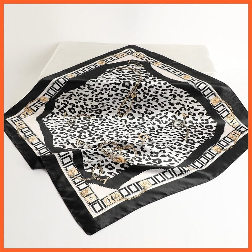 whatagift.com.au Women Scarf Silk Satin Scarf Square Women Neckerchief Shawl Wraps Printed Hijab Elegant Bandana
