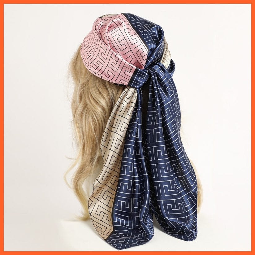 whatagift.com.au Women Scarf Silk Satin Scarf Square Women Neckerchief Shawl Wraps Printed Hijab Elegant Bandana