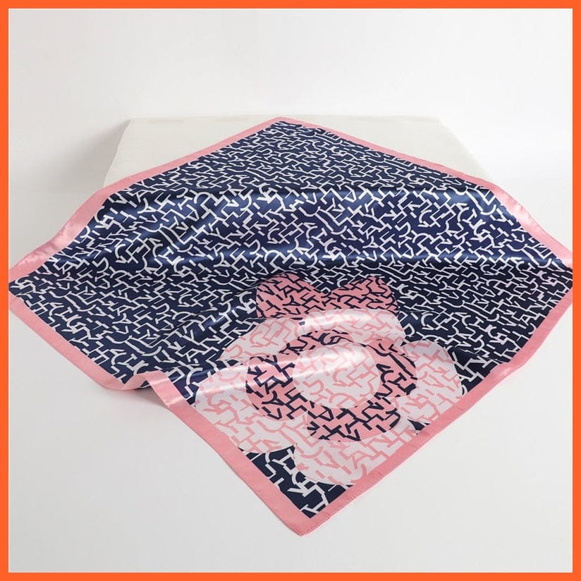 whatagift.com.au Women Scarf Silk Satin Scarf Square Women Neckerchief Shawl Wraps Printed Hijab Elegant Bandana