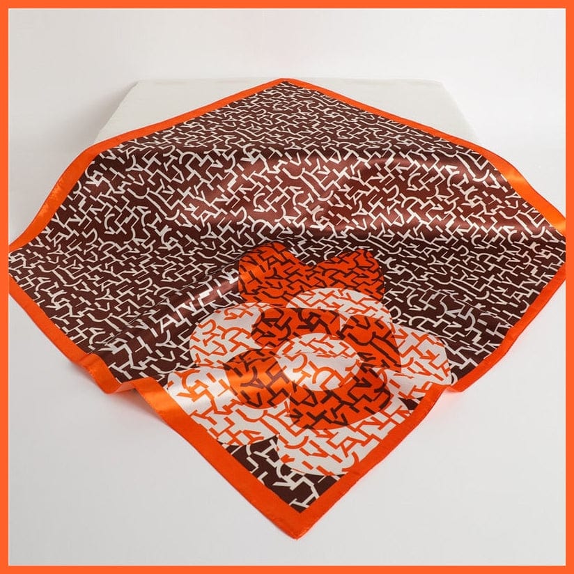 whatagift.com.au Women Scarf Silk Satin Scarf Square Women Neckerchief Shawl Wraps Printed Hijab Elegant Bandana