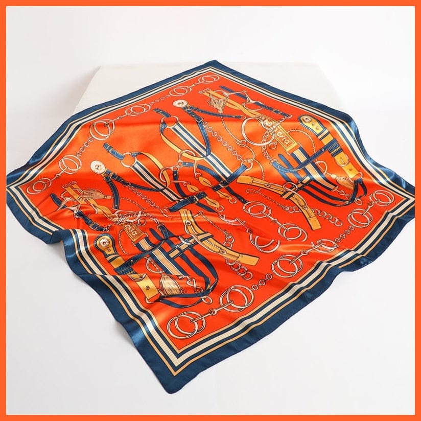 whatagift.com.au Women Scarf Silk Satin Scarf Square Women Neckerchief Shawl Wraps Printed Hijab Elegant Bandana