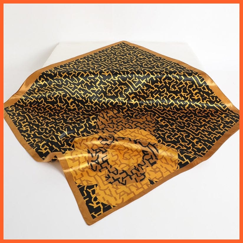 whatagift.com.au Women Scarf Silk Satin Scarf Square Women Neckerchief Shawl Wraps Printed Hijab Elegant Bandana