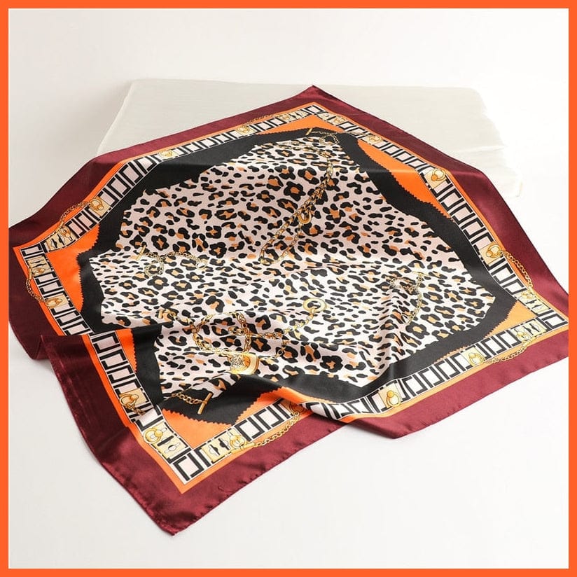 whatagift.com.au Women Scarf Silk Satin Scarf Square Women Neckerchief Shawl Wraps Printed Hijab Elegant Bandana