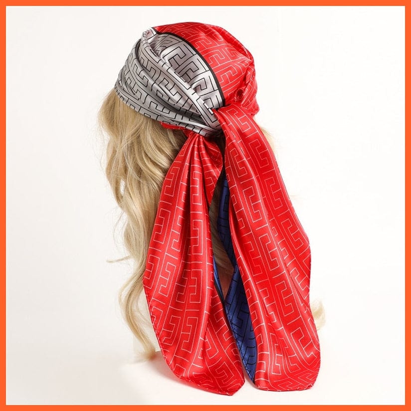 whatagift.com.au Women Scarf Silk Satin Scarf Square Women Neckerchief Shawl Wraps Printed Hijab Elegant Bandana