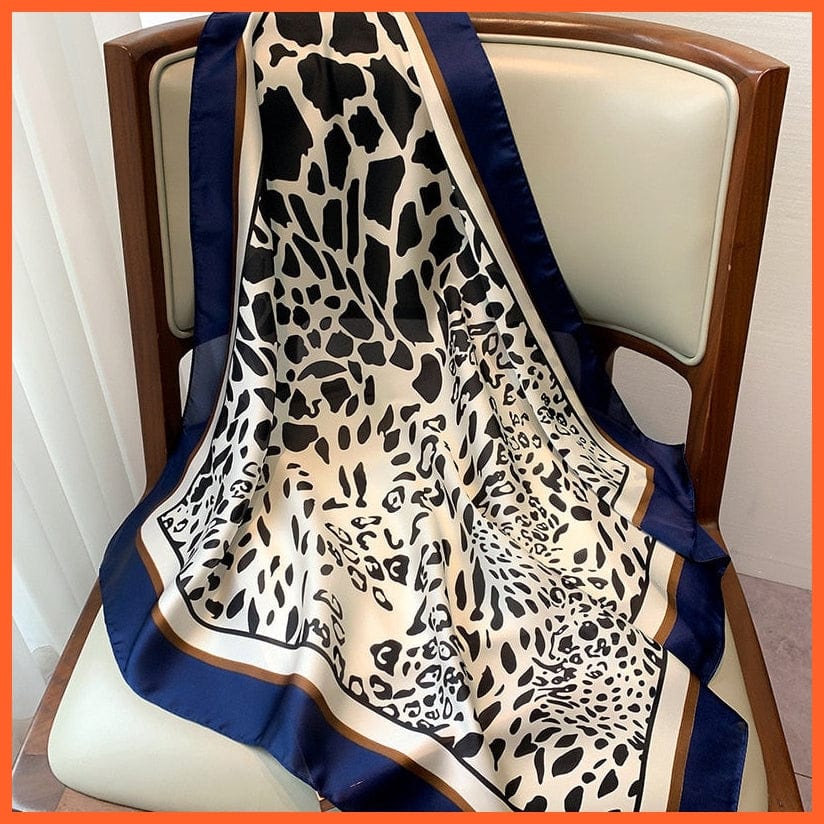 whatagift.com.au Women Scarf Silk Satin Scarf Women Handkerchief Printed Square Head Bandana Muffler Hijab