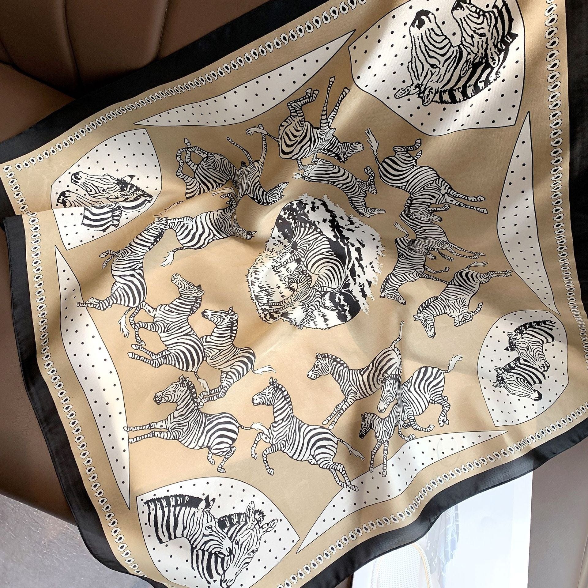 whatagift.com.au Women Scarf Silk Satin Scarf Women Handkerchief Printed Square Head Bandana Muffler Hijab