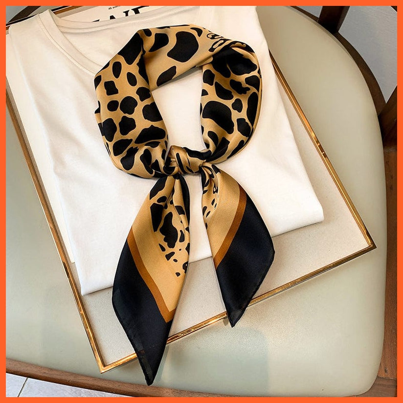 whatagift.com.au Women Scarf Silk Satin Scarf Women Handkerchief Printed Square Head Bandana Muffler Hijab