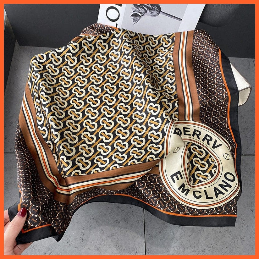 whatagift.com.au Women Scarf Silk Scarf Luxury Brand Designer Hair Scarf | Printed Head Scarf Hijab Shawl