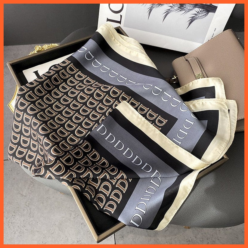 whatagift.com.au Women Scarf Silk Scarf Luxury Brand Designer Hair Scarf | Printed Head Scarf Hijab Shawl