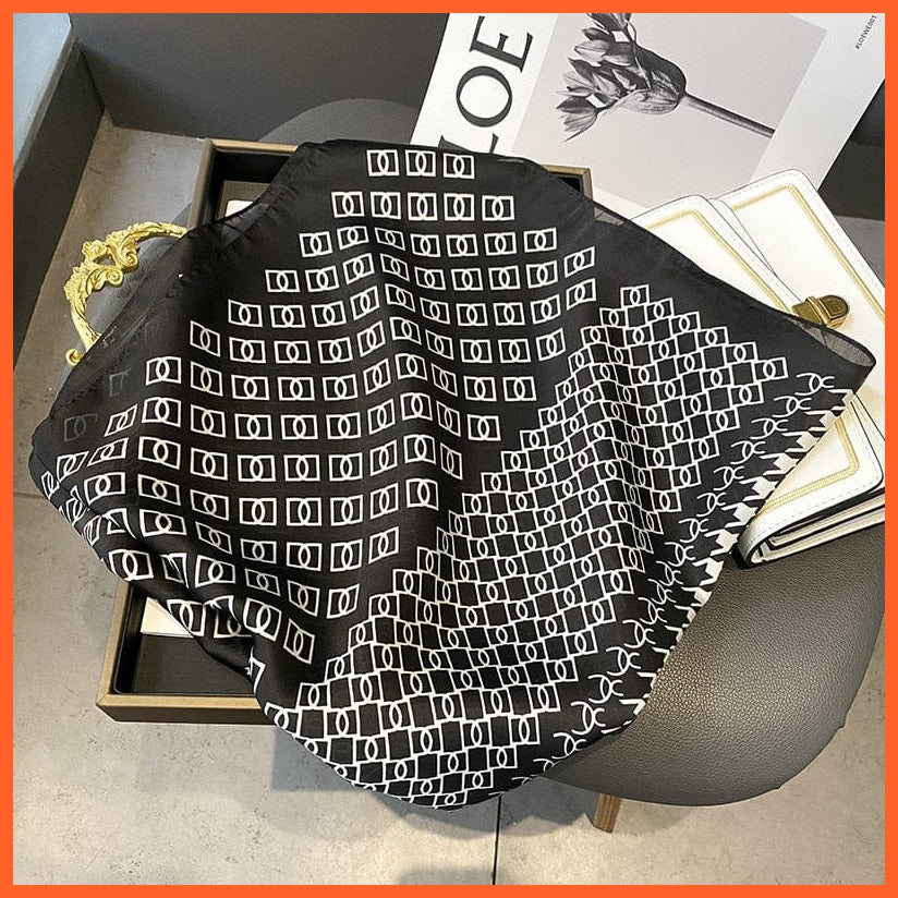 whatagift.com.au Women Scarf Silk Scarf Luxury Brand Designer Hair Scarf | Printed Head Scarf Hijab Shawl