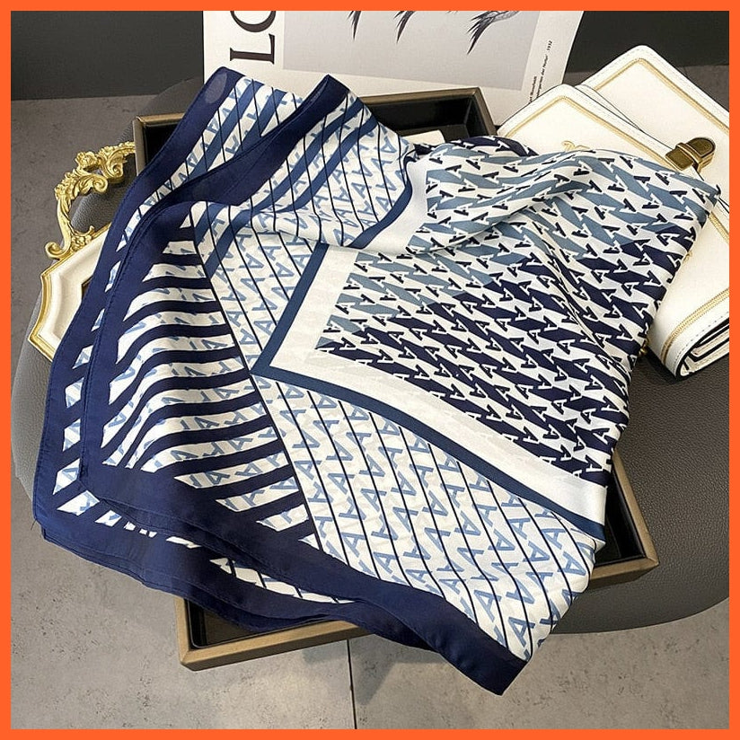 whatagift.com.au Women Scarf Silk Scarf Luxury Brand Designer Hair Scarf | Printed Head Scarf Hijab Shawl