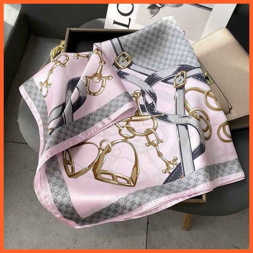 whatagift.com.au Women Scarf Silk Scarf Luxury Brand Designer Hair Scarf | Printed Head Scarf Hijab Shawl