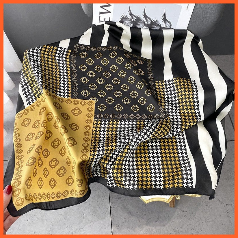 whatagift.com.au Women Scarf Silk Scarf Luxury Brand Designer Hair Scarf | Printed Head Scarf Hijab Shawl