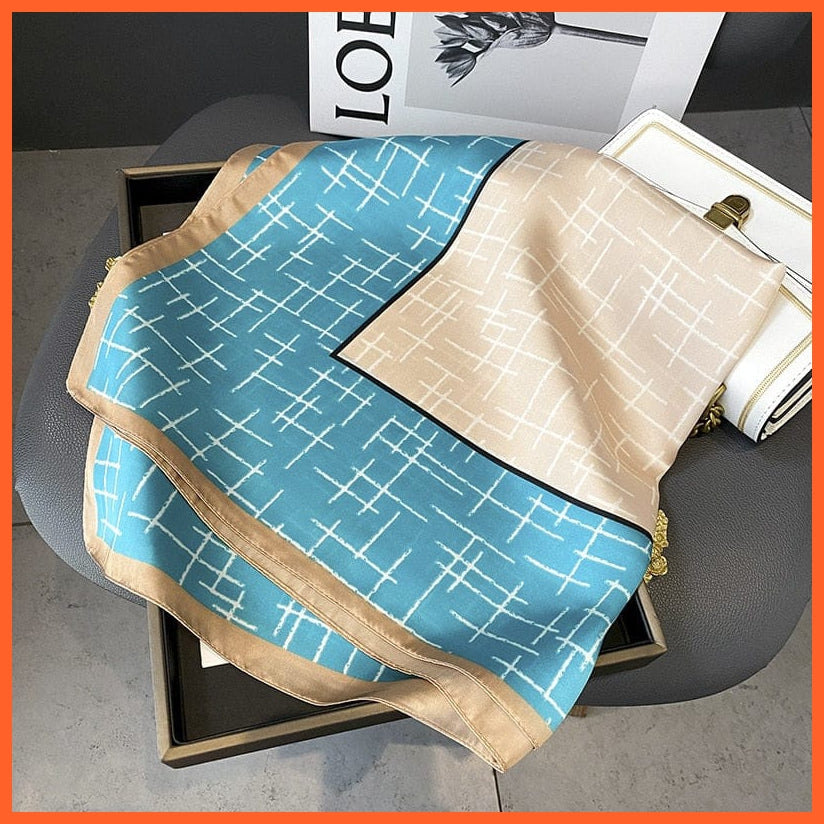 whatagift.com.au Women Scarf Silk Scarf Luxury Brand Designer Hair Scarf | Printed Head Scarf Hijab Shawl