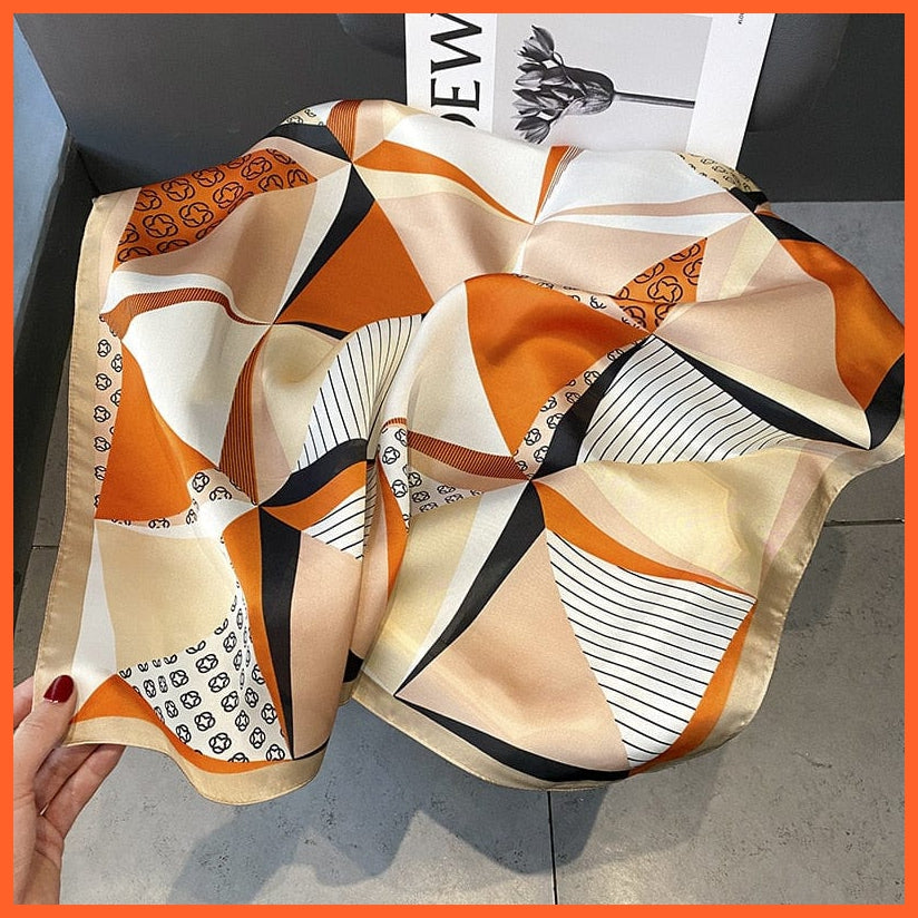whatagift.com.au Women Scarf Silk Scarf Luxury Brand Designer Hair Scarf | Printed Head Scarf Hijab Shawl