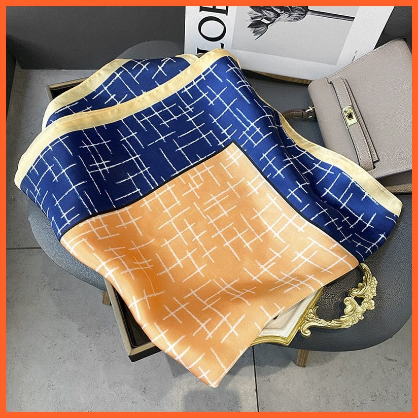 whatagift.com.au Women Scarf Silk Scarf Luxury Brand Designer Hair Scarf | Printed Head Scarf Hijab Shawl
