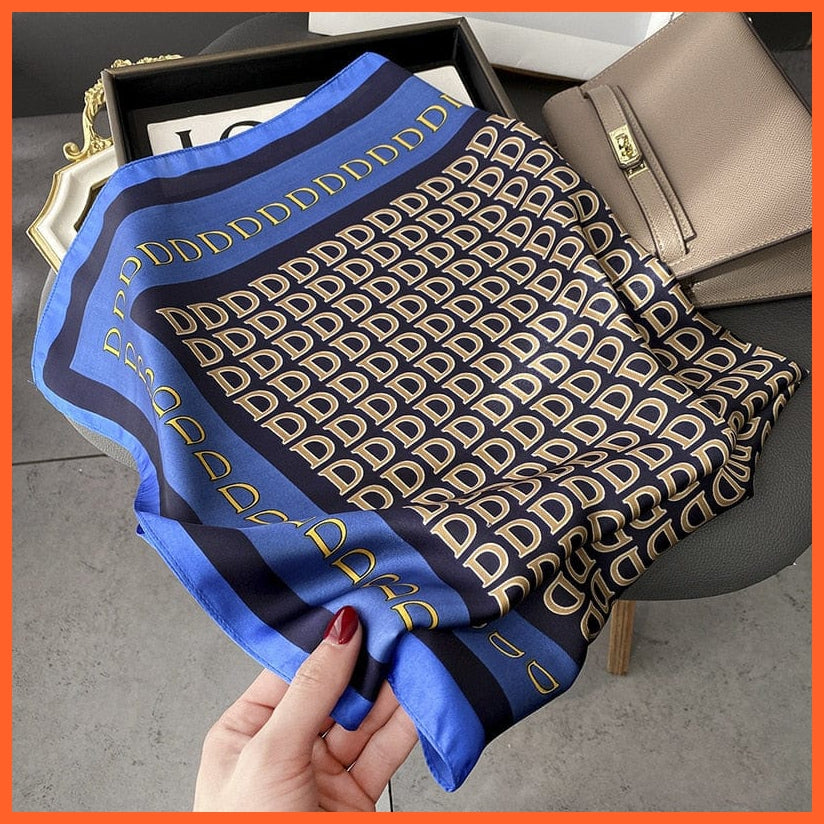 whatagift.com.au Women Scarf Silk Scarf Luxury Brand Designer Hair Scarf | Printed Head Scarf Hijab Shawl